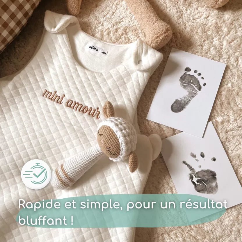 Kit empreintes bébé mains & pieds – Sans encre, sans contact - Cocons & merveilles