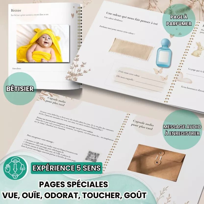 Livre de naissance bébé - Cocons & merveilles